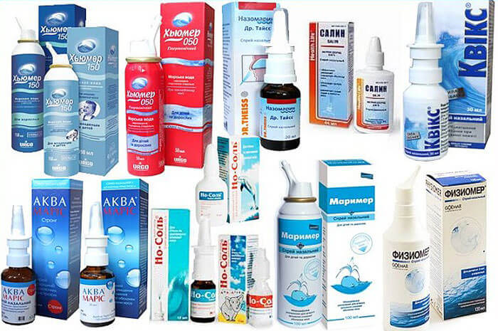 Аптечные средства с морской солью для промывания носа